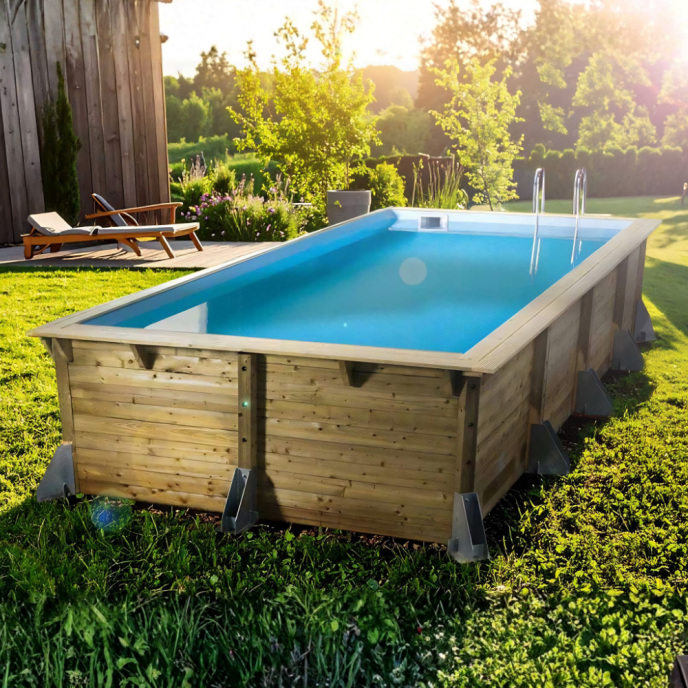 Piscine Ubbink bois Azura - 505 x 350 x H 126 cm (Filtre à sable)