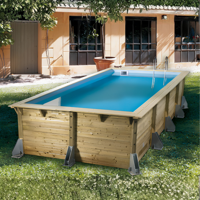 Piscine Ubbink bois Azura - 505 x 350 x H 126 cm (Filtre à sable)
