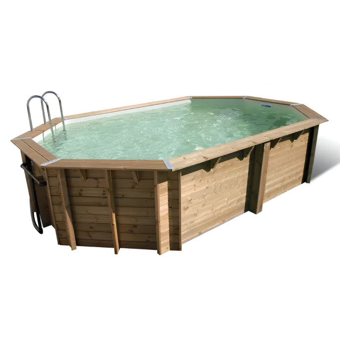 Piscine Ubbink bois Azura - 610 x 400 x H 120 cm (Filtre à sable)
