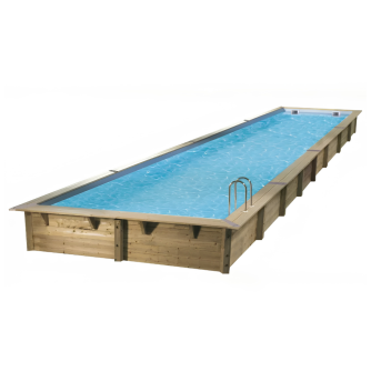 Piscine Ubbink bois Linéa - 1550 x 350 x H 155 cm (Filtre à sable)