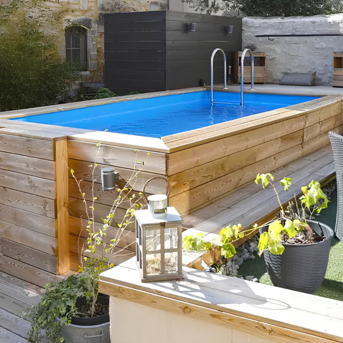 Piscine Ubbink bois Azura - 300 x 430 x H 126 cm (Filtre à sable)