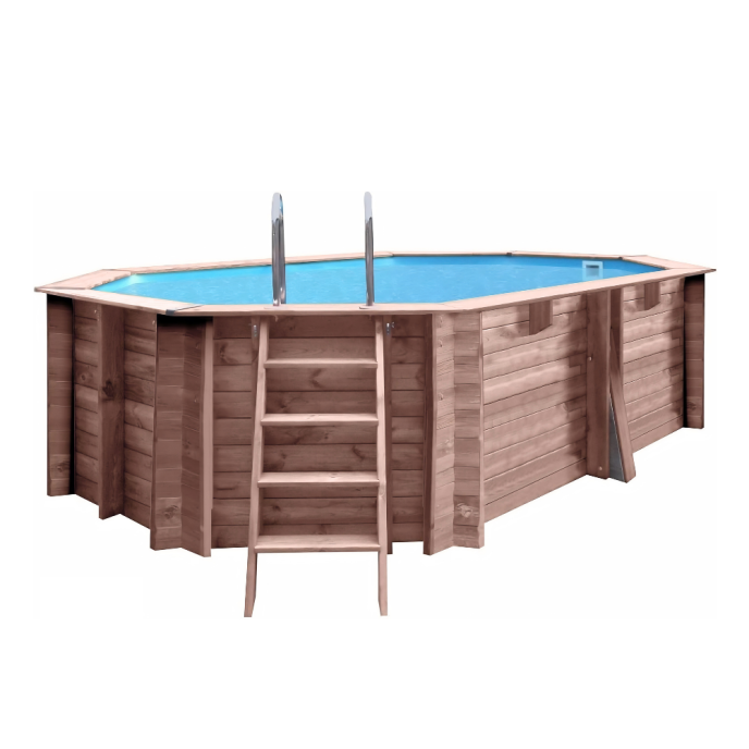 Piscine Gre bois Grenade 2 - 436 x 336 x H 117 cm (Filtre à sable)