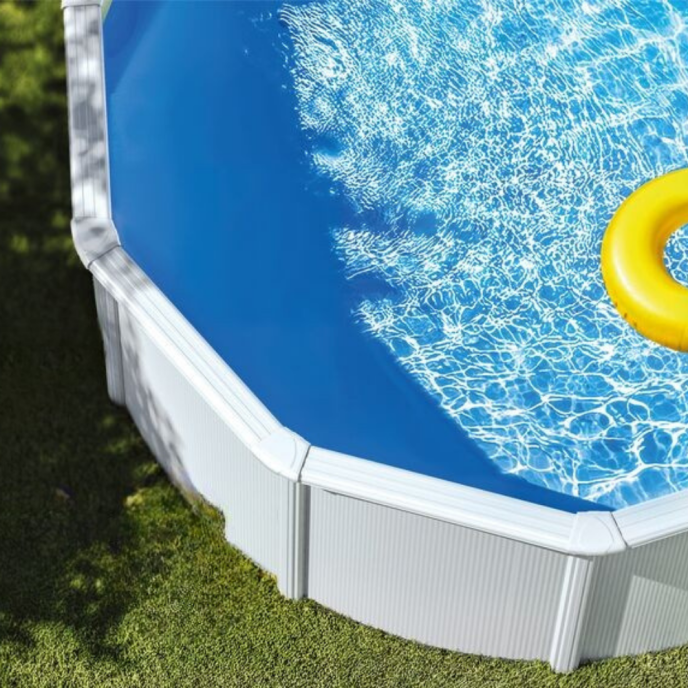 Piscine Gre acier ovale Haiti - 920 x 505 x H 132 cm (Filtre à sable)