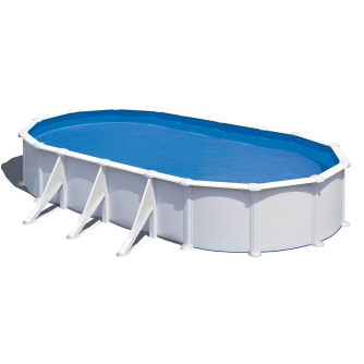 Piscine Gre acier ovale Atlantis - 815 x 490 x H 132 cm (Filtre à sable)
