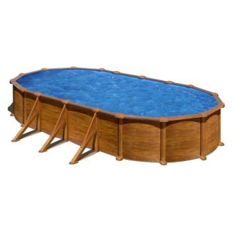 Piscine Gre acier ovale Mauritius 744 x 399 x H 132 cm (Filtre à sable)