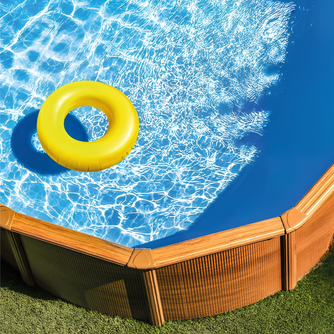 Piscine Gre acier ovale Amazonia - 744 x 399 x H 132 cm (Filtre à sable)