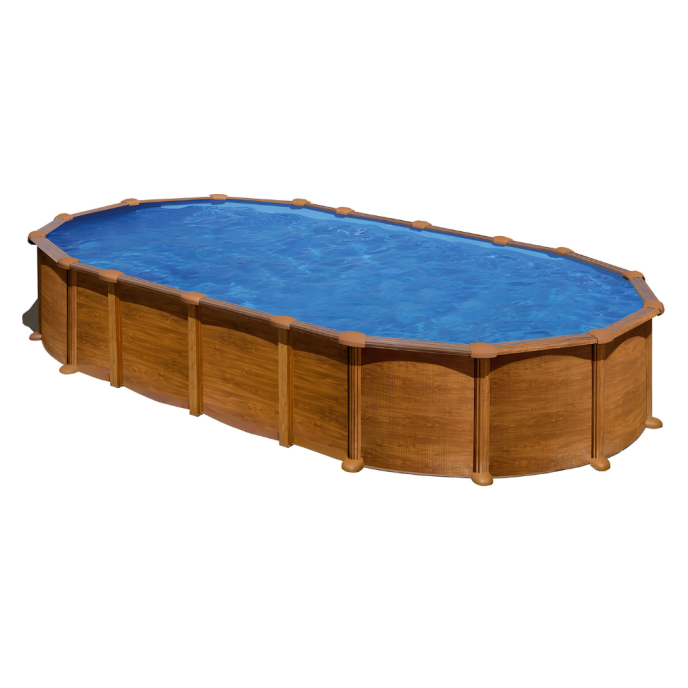 Piscine Gre acier ovale Amazonia - 744 x 399 x H 132 cm (Filtre à sable)