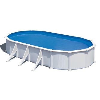 Piscine Gre acier ovale Atlantis - 744 x 399 x H 132 cm (Filtre à sable)