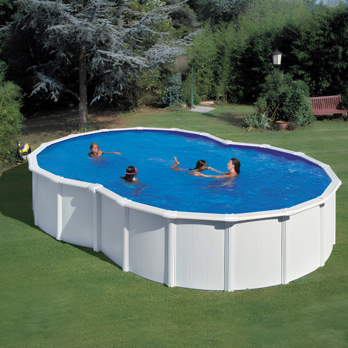 Piscine Gre acier en huit Varadero - 660 x 400 x H 122 cm (Filtre à sable)