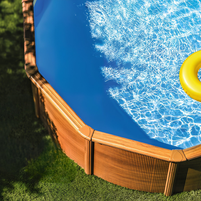 Piscine Gre acier ovale Amazonia - 634 x 399 x H 132 cm (Filtre à sable)