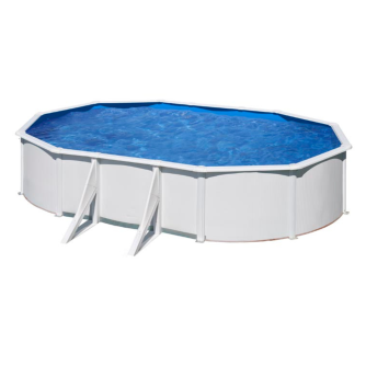 Piscine Gre acier ovale Bora Bora - 634 x 399 x H 122 cm (Filtre à cartouche)