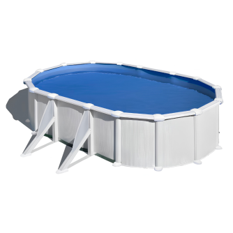 Piscine Gre acier ovale Atlantis - 527 x 500 x H 132 cm (Filtre à sable)
