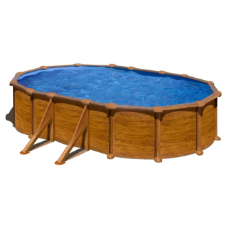 Piscine Gre acier ovale Sicilia - 527 x 327 x H 122 cm (Filtre à cartouche)