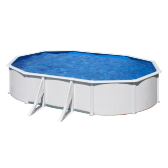 Piscine Gre acier ovale Bora Bora - 527 x 327 x H 122 cm (Filtre à cartouche)