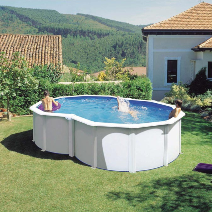 Piscine Gre acier en huit Varadero - 520 x 350 x H 122 cm (Filtre à sable)