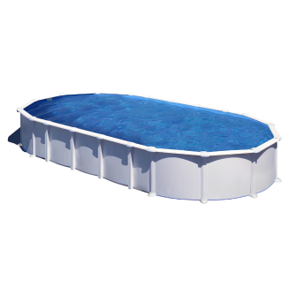 Piscine Gre acier ovale Haiti - 1020 x 575 x H 132 cm (Filtre à sable)
