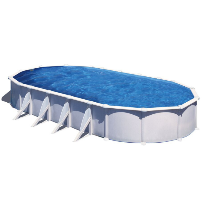 Piscine Gre acier ovale Atlantis - 1020 x 575 x H 132 cm (Filtre à sable)