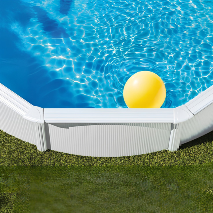 Piscine Gre acier ronde Atlantis - Ø 570 x H 132 cm (Filtre à sable)