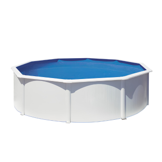 Piscine Gre acier ronde Atlantis - Ø 480 x H 132 cm (Filtre à sable)