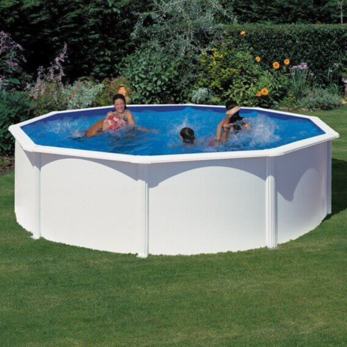 Piscine Gre acier ronde Atlantis - Ø 480 x H 132 cm (Filtre à sable)