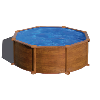 Piscine Gre acier ronde Mauritius - Ø 370 x H 132 cm (Filtre à sable)
