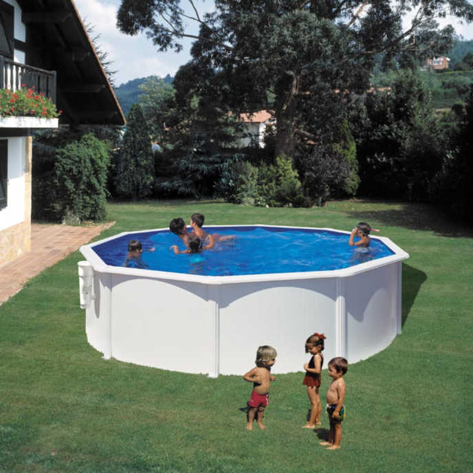 Piscine Gre acier ronde Bora Bora Ø 370 x H 122 cm  (Filtre à cartouche)