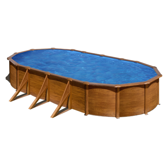 Piscine Gre acier ovale Pacific - 744 x 399 x H 122 cm (Filtre à sable)