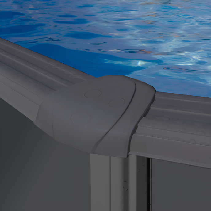 Piscine Gre acier ovale Luko - 744 x 575 x H 122 cm (Filtre à sable)