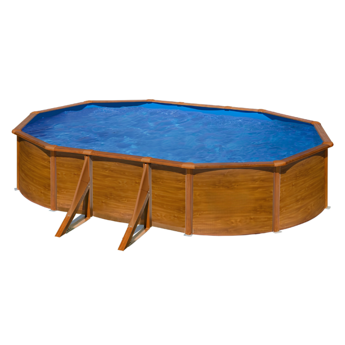 Piscine Gre acier ovale Pacific - 634 x 399 x H 122 cm (Filtre à sable)