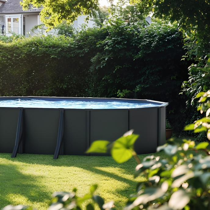 Piscine Gre acier ovale Louko 527 x 327 x H 122 cm (Filtre à sable)