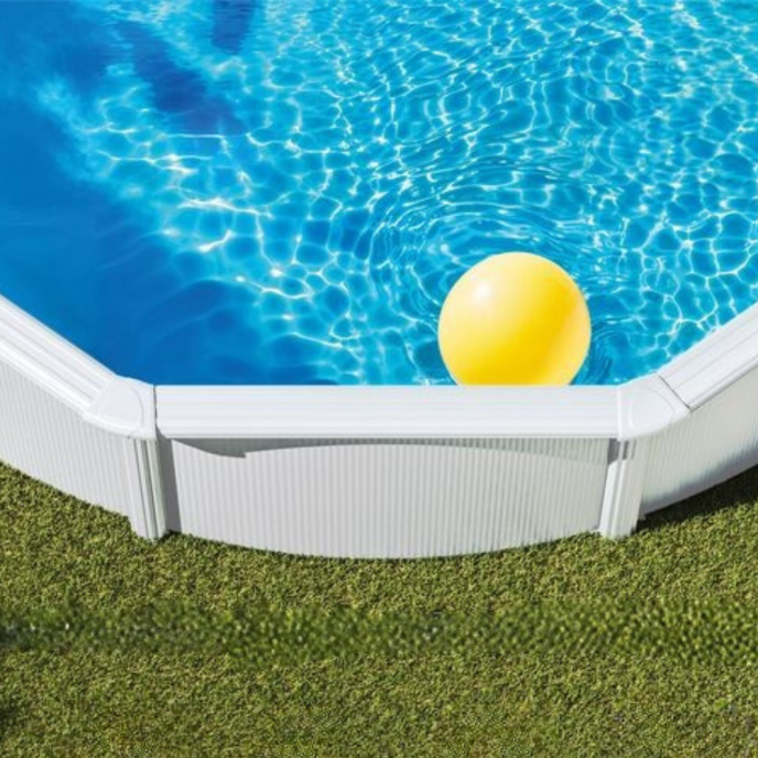 Piscine Gre acier ronde Fidji - Ø 480 x H 122 cm (Filtre à sable)