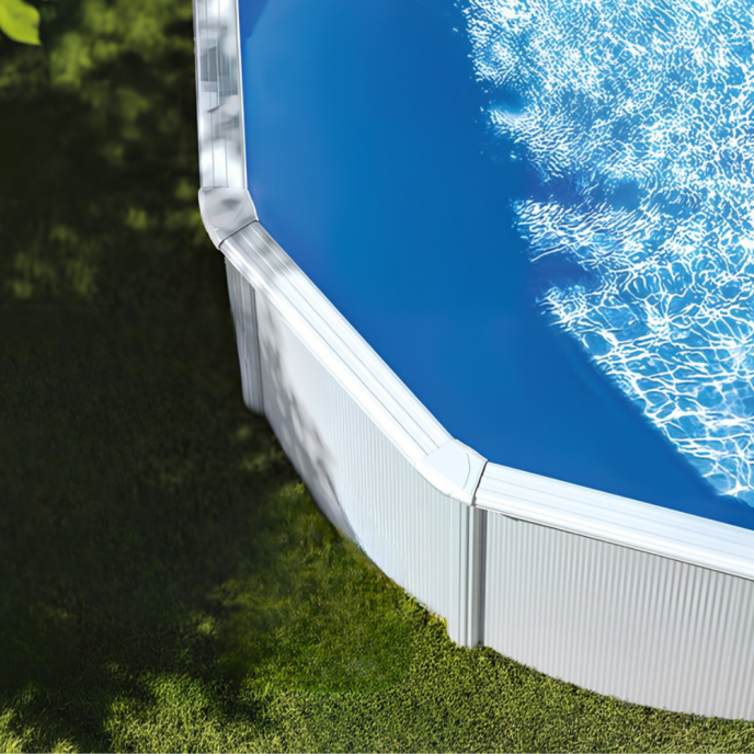Piscine Gre acier ronde Fidji - Ø 480 x H 122 cm (Filtre à sable)
