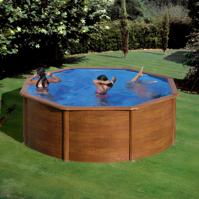 Piscine Gre acier ronde Pacific - Ø 370 x H 122 cm (Filtre à sable)
