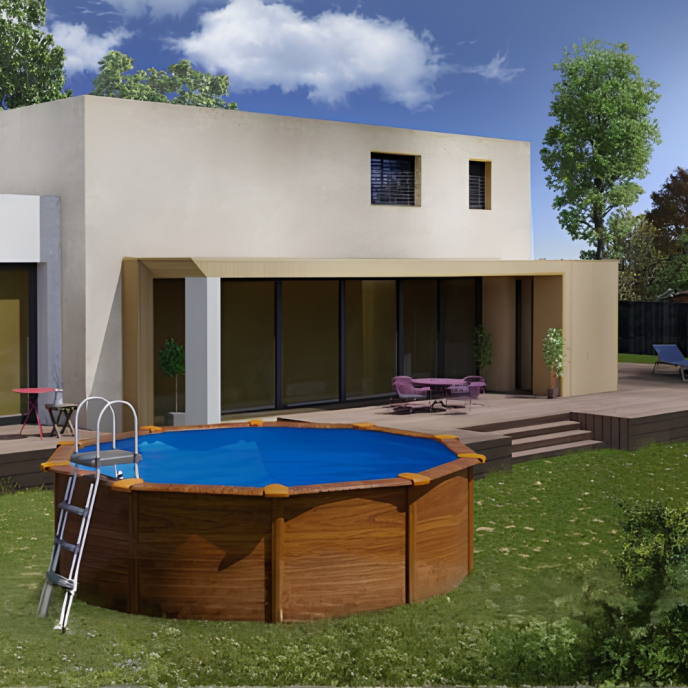 Piscine Gre acier ronde Pacific - Ø 370 x H 122 cm (Filtre à sable)