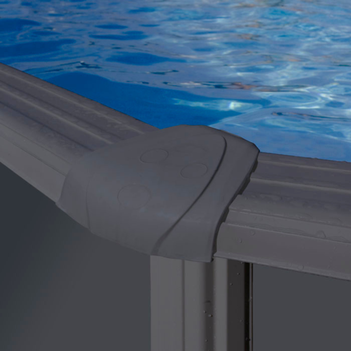 Piscine Gre acier ronde Louko - Ø 370 x H 122 cm (Filtre à sable)