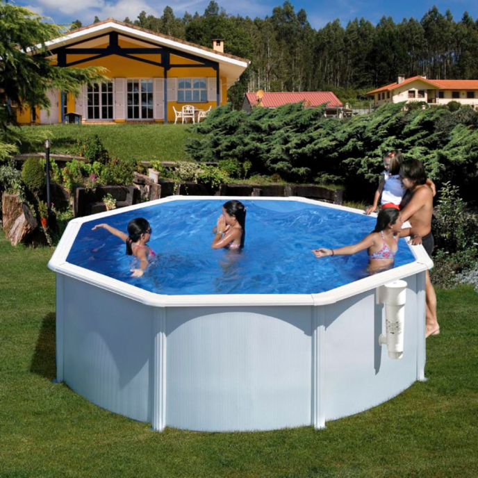 Piscine Gre acier ronde Fidji - Ø 370 x H 122 cm (Filtre à sable)