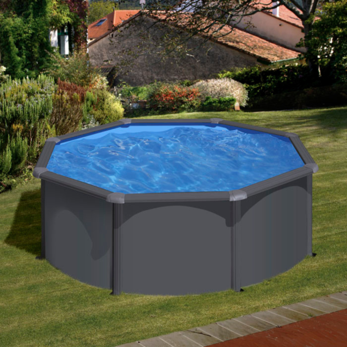 Piscine Gre acier ronde Louko - Ø 320 x H 122 cm (Filtre à sable)