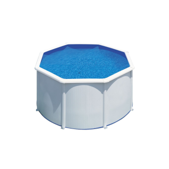 Piscine Gre acier ronde Fidji - Ø 260 x 122 cm (Filtre à sable)