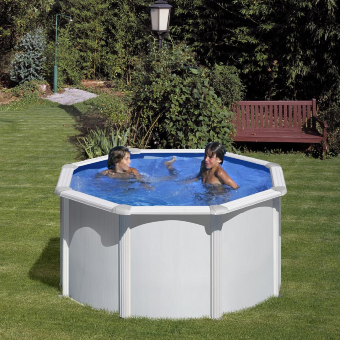 Piscine Gre acier ronde Fidji - Ø 260 x 122 cm (Filtre à sable)