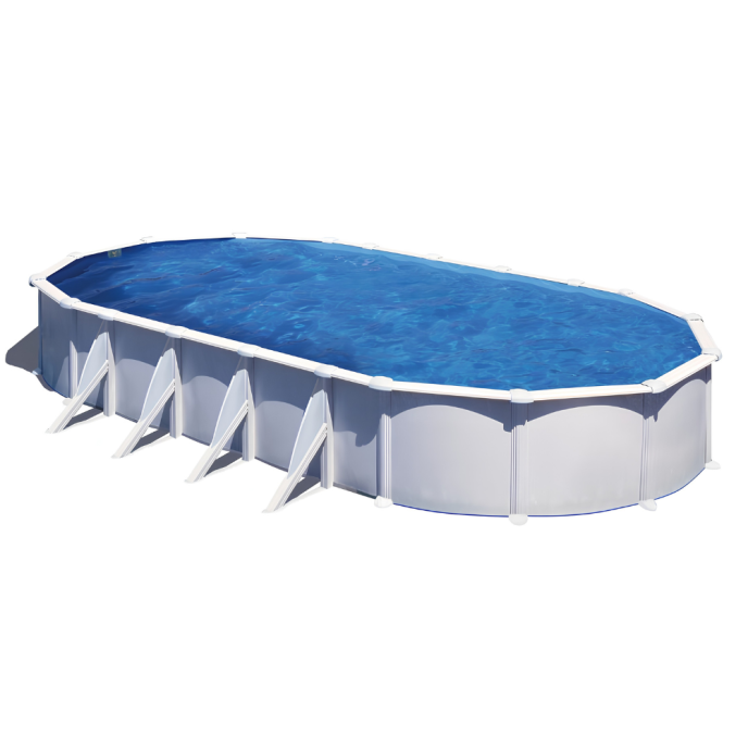 Piscine Gre acier ovale Atlantis - 920 x 505 x H 132 cm (Filtre à sable)