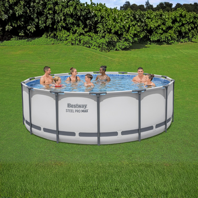 Piscine Bestway tubulaire ronde Steel Pro Max - Ø 427 x H 122 cm (Filtre à cartouche)