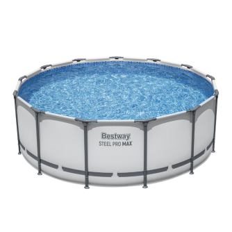 Piscine Bestway tubulaire ronde Steel Pro Max - Ø 396 x H 122 cm (Filtre à cartouche)