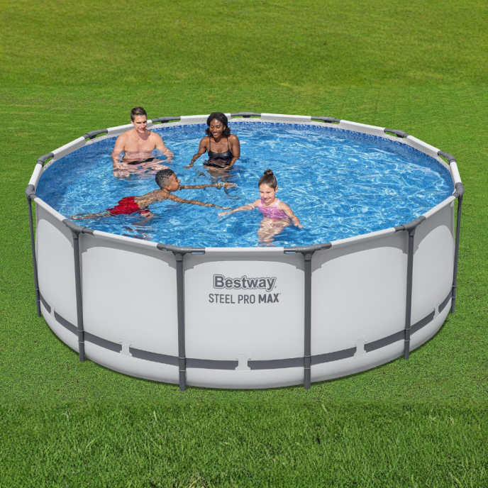 Piscine Bestway tubulaire ronde Steel Pro Max - Ø 396 x H 122 cm (Filtre à cartouche)