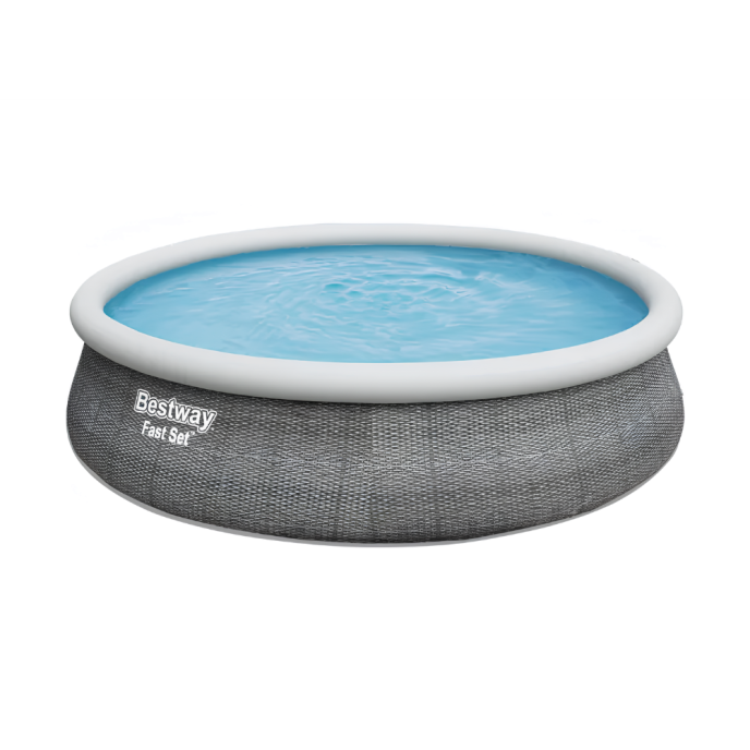 Piscine Bestway autoportée ronde Fast Set Rotin - Ø 396 x H 84 cm (Filtre à cartouche)