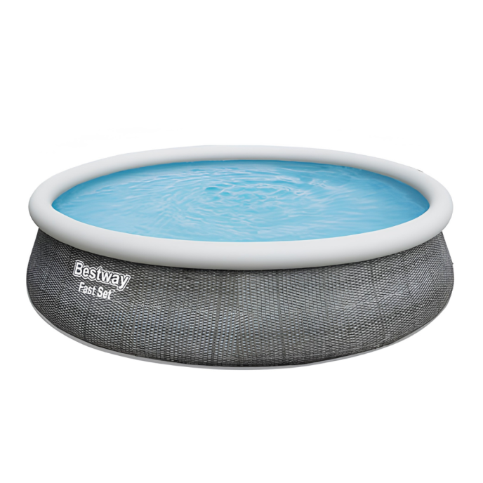 Piscine Bestway autoportée ronde Fast Set Rotin - Ø 457 x H 107 cm (Filtre à cartouche)