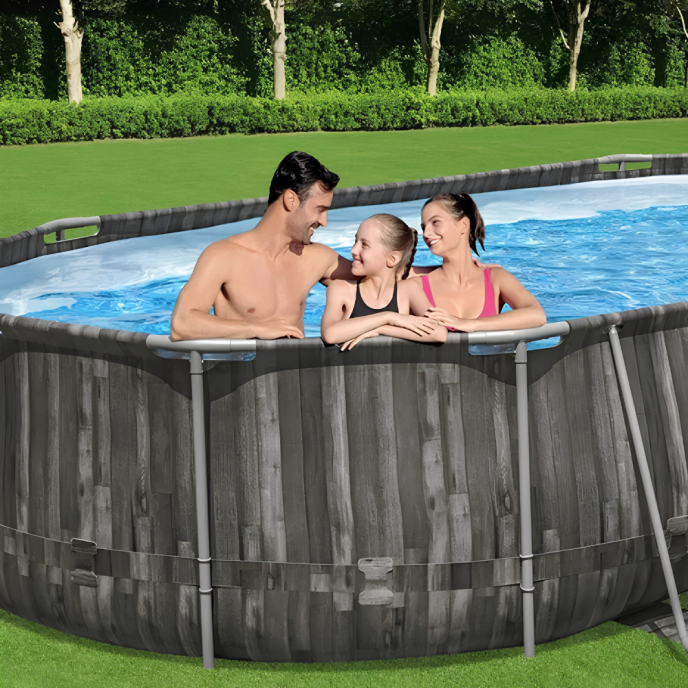 Piscine Bestway tubulaire ovale Steel Pro Max - 610 x 366 x H 122 cm (Filtre à cartouche)