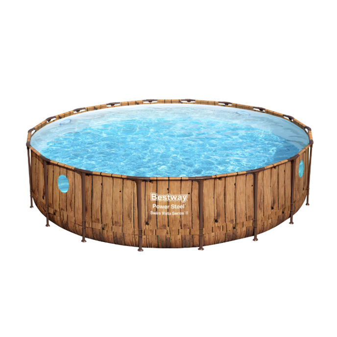 Piscine Bestway tubulaire ronde Power Steel Vista - Ø 549 x H 122 cm (Filtre à cartouche)