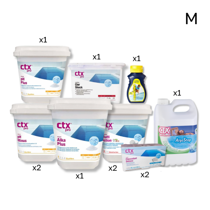 Pack traitement piscine 3 mois - Filtre à sable