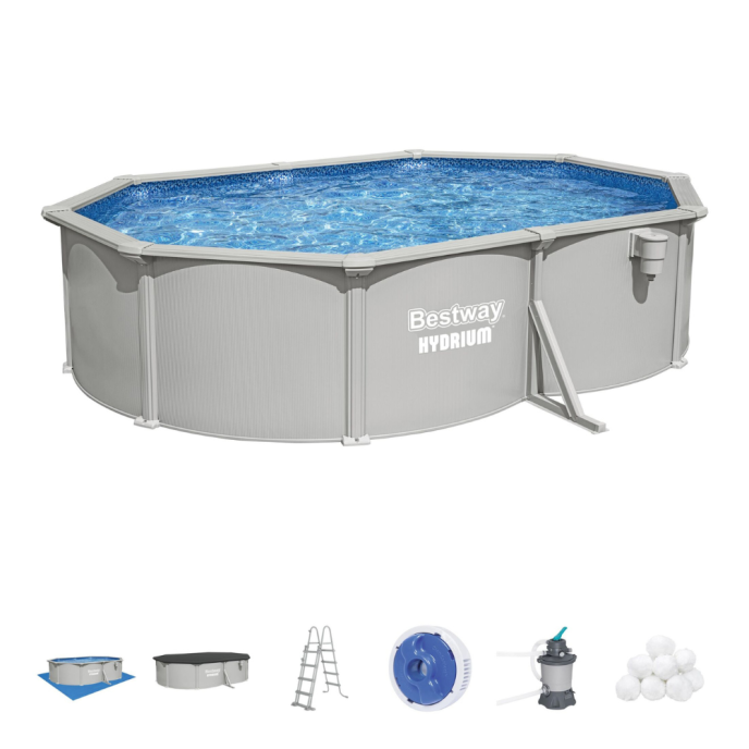 Piscine Bestway acier Hydrium - 507 x 533 x H 120 cm (Filtre à sable)