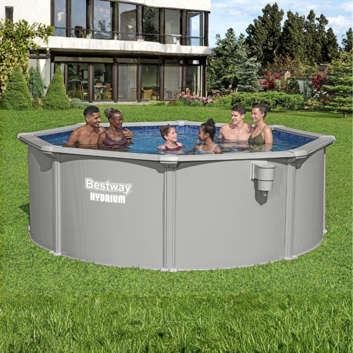 Piscine Bestway acier Hydrium - Ø 393 x H 122 cm (Filtre à sable)